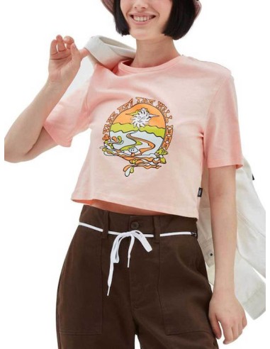 Vans Resort Mix Crop Tee Peach - VN0003PPN4N