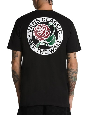 Vans Tired and True Rose Black T-Shirt - VN0007UZBLK