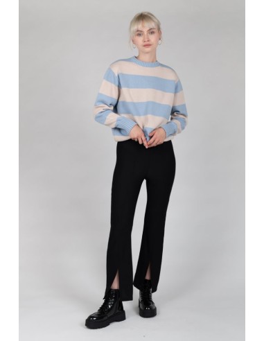 24COLOURS BLACK  RIPPED PANTS -60693a