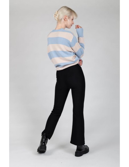 24COLOURS BLACK  RIPPED PANTS -60693a