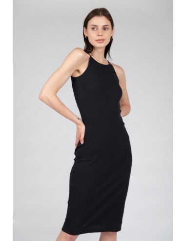 24Colors Midi Dress Black - 20999a