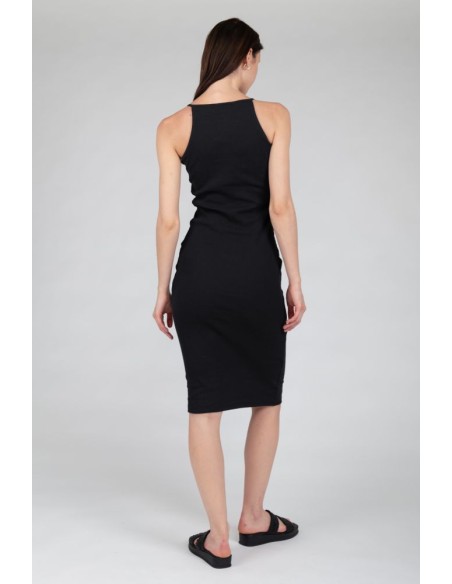 24Colors Midi Dress Black - 20999a
