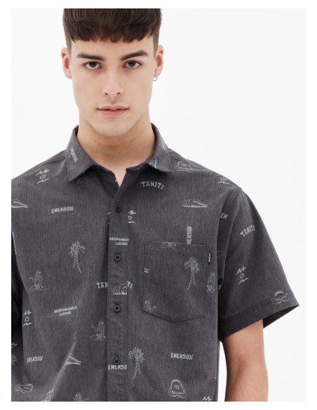 copy of EMERSON ΑΝΔΡΙΚΟ ΕΛΑΣΤΙΚΟ ΚΟΝΤΟΜΑΝΙΚΟ ΠΟΥΚΑΜΙΣΟ ΜΕ ΤΡΟΠΙΚΟ ΜΟΤΙΒΟ ΛΕΥΚΟ -221.EM61.03