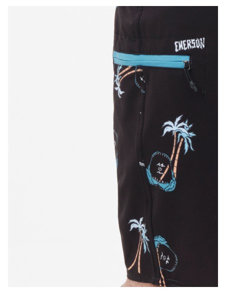 EMERSON SURF CO. ΑΝΔΡΙΚΟ ΑΝΑΚΥΚΛΩΜΕΝΟ BOARDSHORTS 49εκ. pr283 BLACK-221.EM524.25CR