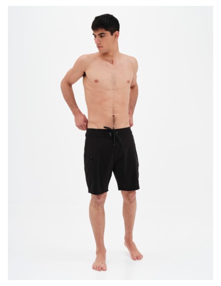 BASEHIT ΑΝΔΡΙΚΟ ΜΟΝΟΧΡΩΜΟ BOARDSHORTS 49cm BLACK-221.BM528.28