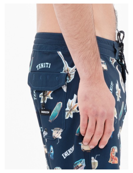 EMERSON ΑΝΔΡΙΚΟ ΑΝΑΚΥΚΛΩΜΕΝΟ TROPICAL LEISURE BOARDSHORTS 49εκ. PR281 NAVY BLUE-221.EM524.19CR