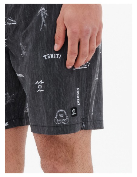 copy of EMERSON SURF CO. ΑΝΔΡΙΚΟ ΑΝΑΚΥΚΛΩΜΕΝΟ BOARDSHORTS 49εκ. pr283 BLACK-221.EM524.25CR