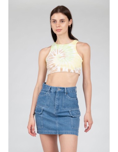 24COLOURS Cropped Top with Pattern - 11930b