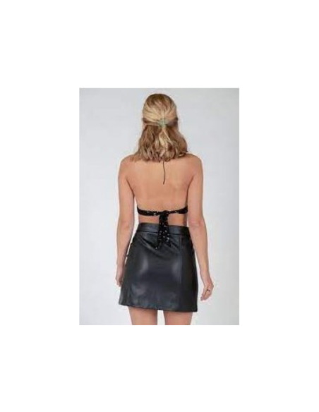 24COLOURS Leather Look Skirt -70635