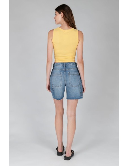 24 colours Blue Denim Shorts - 80322