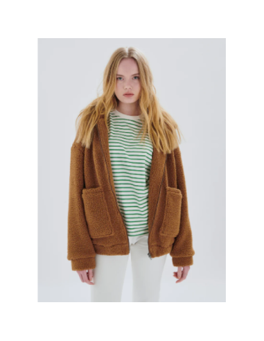 24COLOURS Brown Oversized Teddy...