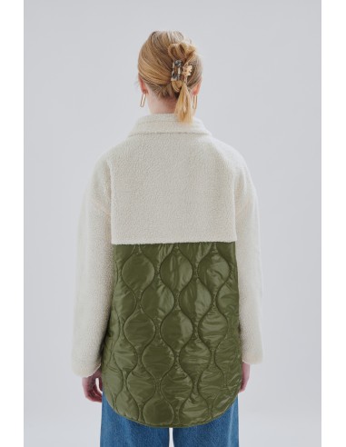 24 COLOURS Jacket Olive With Beige...