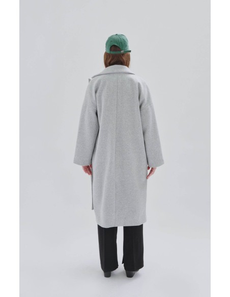 24 Colours Coat Long Oversized Grey -90411