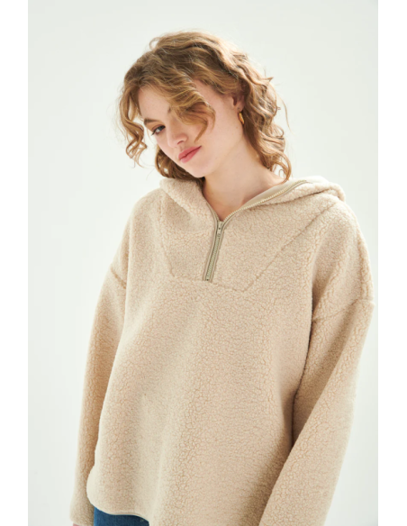 24 Colours Fleece Πουλόβερ Με Κουκούλα- 50782a