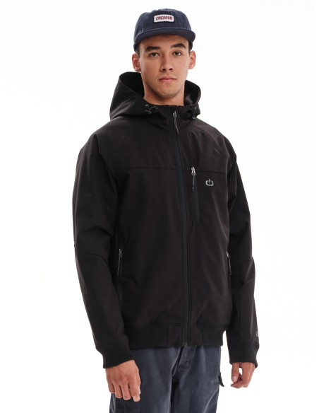 EMERSON ΜΠΟΥΦΑΝ BOMBER ΡΑΓΚΛΑΝ ΜΕ ΚΟΥΚΟΥΛΑ BLACK - 232.EM10.19