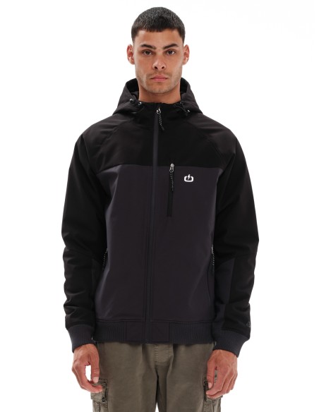 EMERSON ΜΠΟΥΦΑΝ BOMBER ΡΑΓΚΛΑΝ ΜΕ ΚΟΥΚΟΥΛΑ EBONY/BLACK - 232.EM10.19