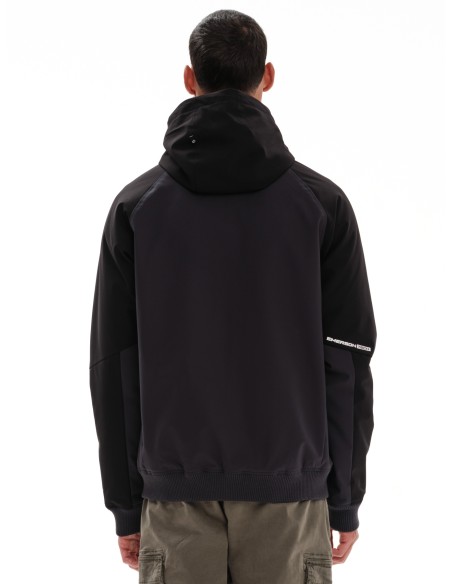 EMERSON ΜΠΟΥΦΑΝ BOMBER ΡΑΓΚΛΑΝ ΜΕ ΚΟΥΚΟΥΛΑ EBONY/BLACK - 232.EM10.19