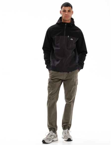 EMERSON ΜΠΟΥΦΑΝ BOMBER ΡΑΓΚΛΑΝ ΜΕ ΚΟΥΚΟΥΛΑ EBONY/BLACK - 232.EM10.19