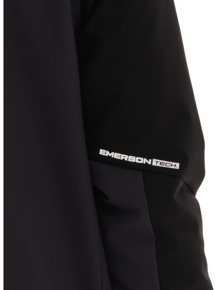 EMERSON ΜΠΟΥΦΑΝ BOMBER ΡΑΓΚΛΑΝ ΜΕ ΚΟΥΚΟΥΛΑ EBONY/BLACK - 232.EM10.19