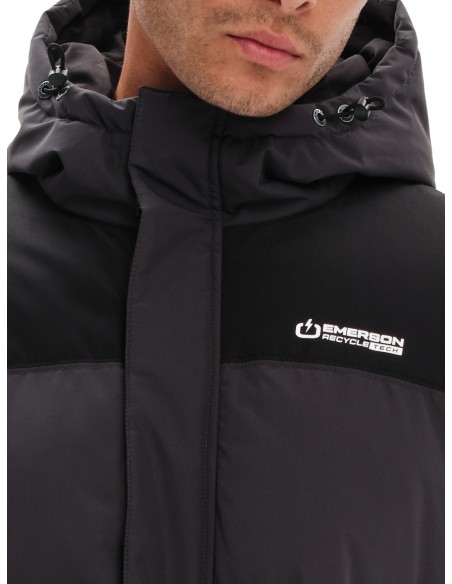 EMERSON ΜΠΟΥΦΑΝ PUFFER ΜΕ ΚΟΥΚΟΥΛΑ EBONY/BLACK - 232.EM10.57