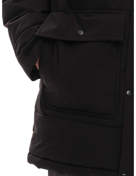 EMERSON ΜΠΟΥΦΑΝ ΜΑΚΡΥ PUFFER ΜΕ ΚΟΥΚΟΥΛΑ BLACK -  232.EM10.68