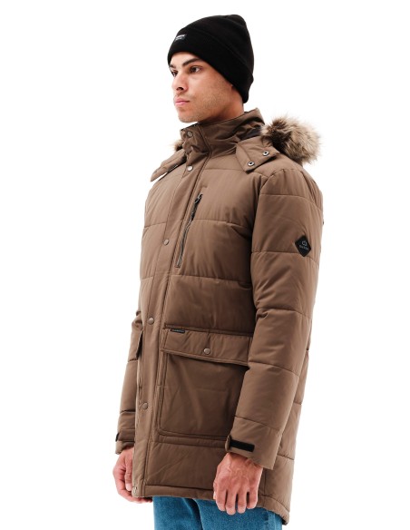 EMERSON ΜΠΟΥΦΑΝ ΜΑΚΡΥ PUFFER ΜΕ ΚΟΥΚΟΥΛΑ CAMEL-232.EM10.68