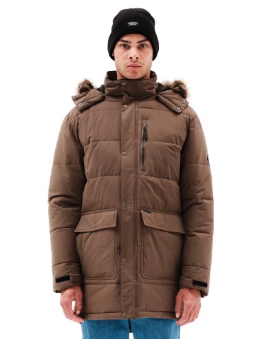 EMERSON ΜΠΟΥΦΑΝ ΜΑΚΡΥ PUFFER ΜΕ ΚΟΥΚΟΥΛΑ CAMEL-232.EM10.68