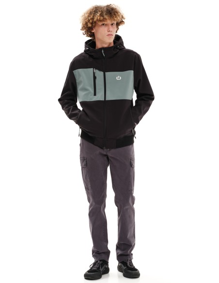 EMERSON ΜΠΟΥΦΑΝ BONDED BOMBER ΜΕ ΚΟΥΚΟΥΛΑ BLACK/PINE-  232.EM11.37