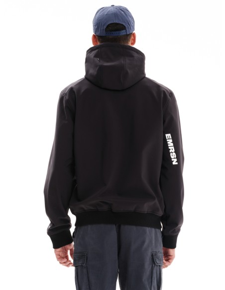 EMERSON ΜΠΟΥΦΑΝ BONDED BOMBER ΜΕ ΚΟΥΚΟΥΛΑ BLACK- 232.EM11.78