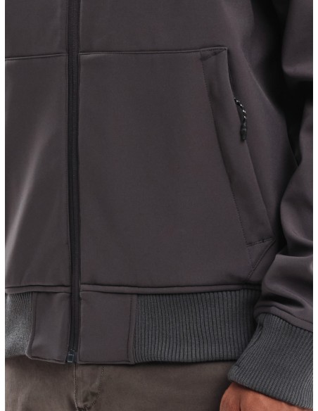 EMERSON ΜΠΟΥΦΑΝ BONDED BOMBER ΜΕ ΚΟΥΚΟΥΛΑ D.GREY-  232.EM11.78