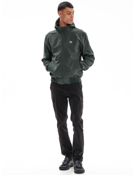 EMERSON ΜΠΟΥΦΑΝ BONDED BOMBER ΜΕ ΚΟΥΚΟΥΛΑ DARK GREEN-  232.EM11.78