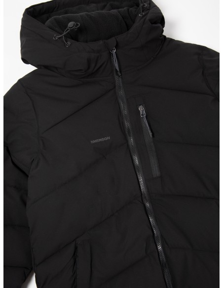 EMERSON ΜΑΚΡΥ ΜΠΟΥΦΑΝ PUFFER ΜΕ ΚΟΥΚΟΥΛΑ BLACK- 232.EW10.44