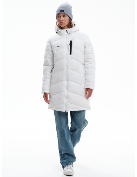 EMERSON ΜΑΚΡΥ ΜΠΟΥΦΑΝ PUFFER ΜΕ ΚΟΥΚΟΥΛΑ WHITE-232.EW10.44