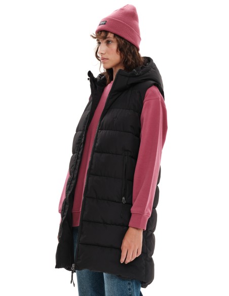 EMERSON ΜΑΚΡΥ ΑΜΑΝΙΚΟ ΜΠΟΥΦΑΝ PUFFER BLACK- 232.EW10.93