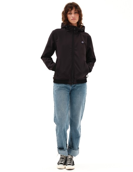 EMERSON ΜΠΟΥΦΑΝ BONDED BOMBER ΜΕ ΚΟΥΚΟΥΛΑ BLACK- 232.EW11.88