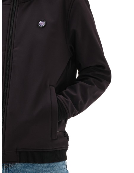 EMERSON ΜΠΟΥΦΑΝ BONDED BOMBER ΜΕ ΚΟΥΚΟΥΛΑ BLACK- 232.EW11.88