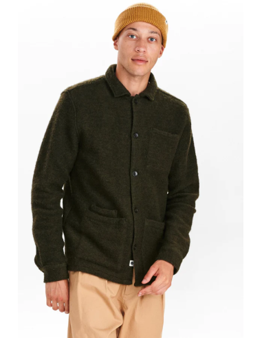 Anerkjendt Akoscar Wool Double Pocket Dark Olive-900959