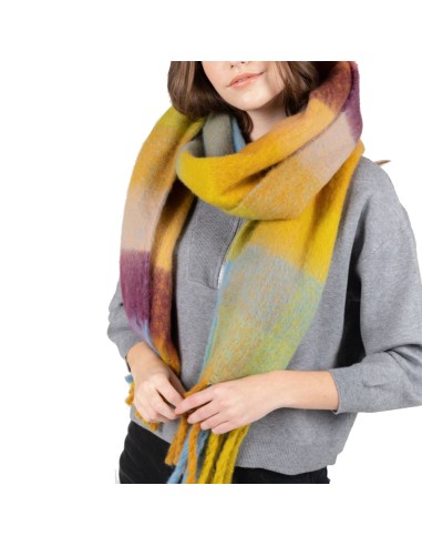 24Colours Scarf with fringes - (17226b)