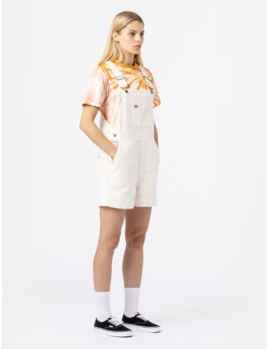 DICKIES DUCK CANVAS BIB W STONE WASHED CLOUD SHORT- DK0A4XPTC431