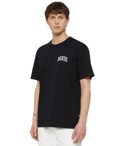 DICKIES AITKIN CHEST TEE SS BLK/CORONET BLE - DK0A4Y8OJ391