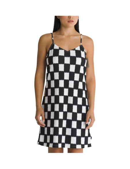Vans Dresses Benton Checker Cami Black/Marshmallow-VN000GB31KP1