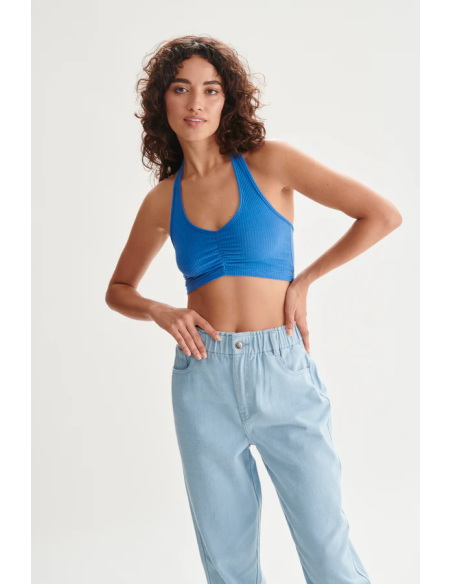 copy of 24 Colours Denim Blue Pants Γυναικείο Τζιν Παντελόνι - 80350-blue