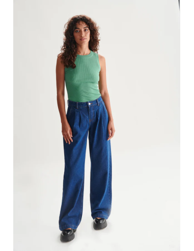 copy of 24 Colours Denim Blue Pants Γυναικείο Τζιν Παντελόνι - 80350-blue