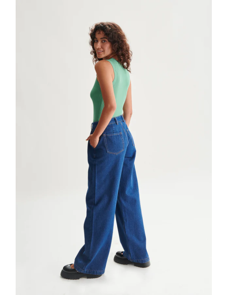 copy of 24 Colours Denim Blue Pants Γυναικείο Τζιν Παντελόνι - 80350-blue