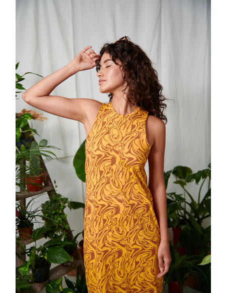 copy of 24 Colours Γυναικείο Φόρεμα με ασπρόμαυρο σχέδιο - 21096a