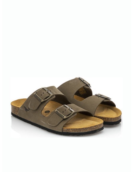 Plakton Eva NOBUCK Kaki Sandals - 180010-kaki