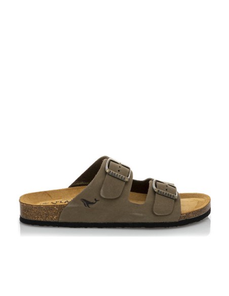 Plakton Eva NOBUCK Kaki Sandals - 180010-kaki