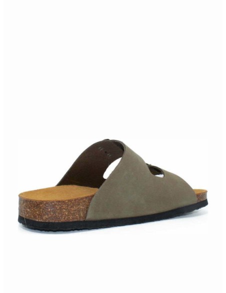 Plakton Eva NOBUCK Kaki Sandals - 180010-kaki