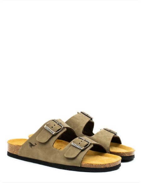 Plakton Eva NOBUCK Kaki Sandals - 180010-kaki