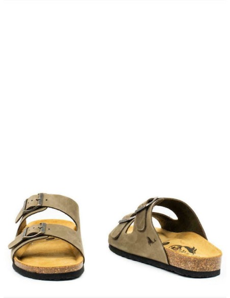 Plakton Eva NOBUCK Kaki Sandals - 180010-kaki